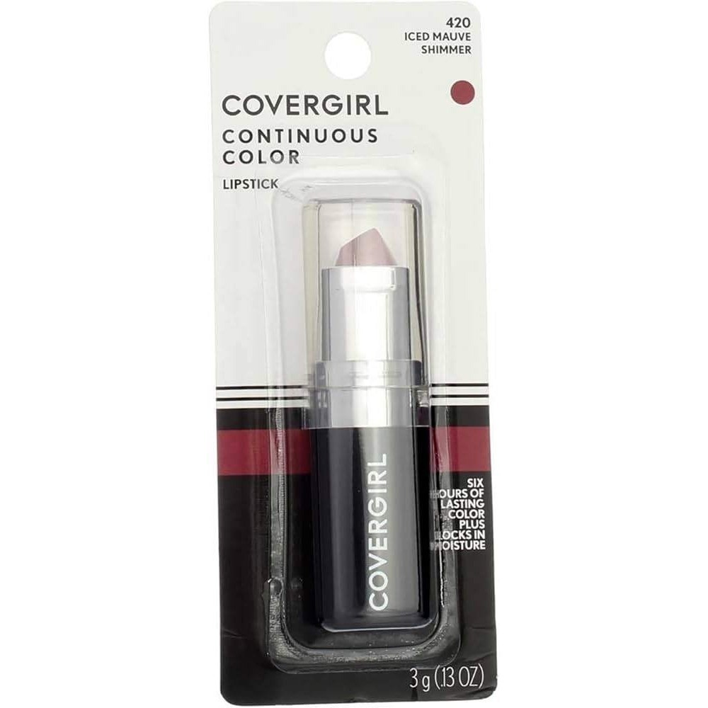 COVERGIRL Continuous Color Lipstick 420 Iced Mauve Shimmer New In Box‎
